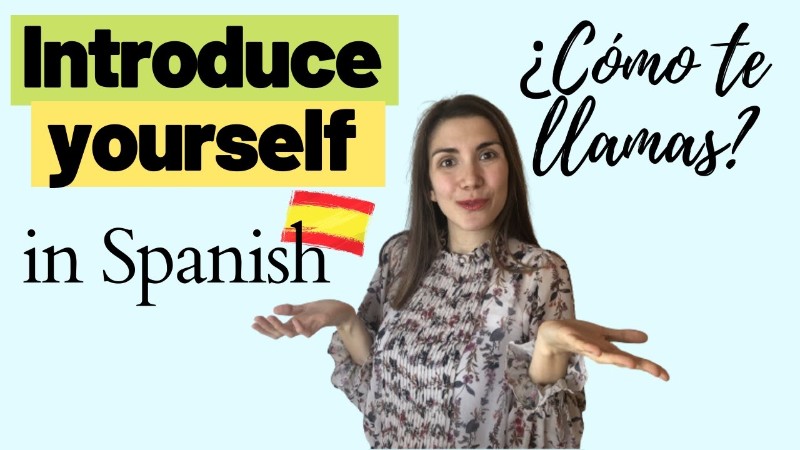 Girl shrugging and teaching how to introduce yourself in Spanish