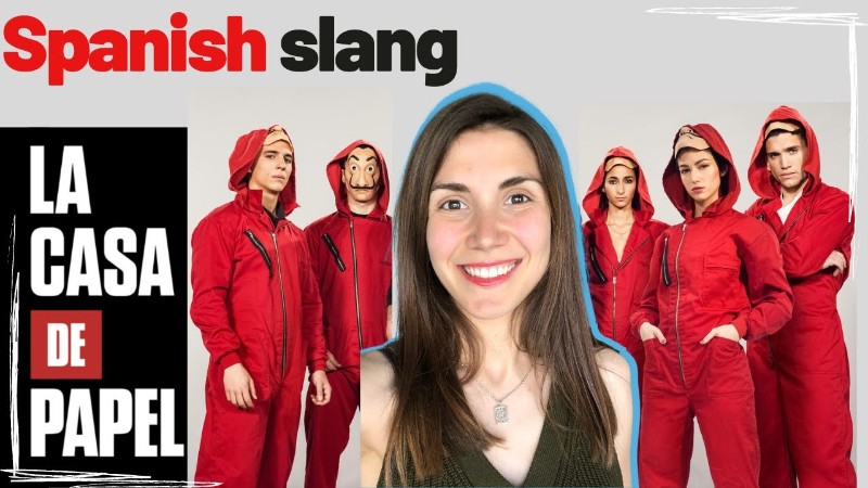 Girl and the main characters of Money Heist